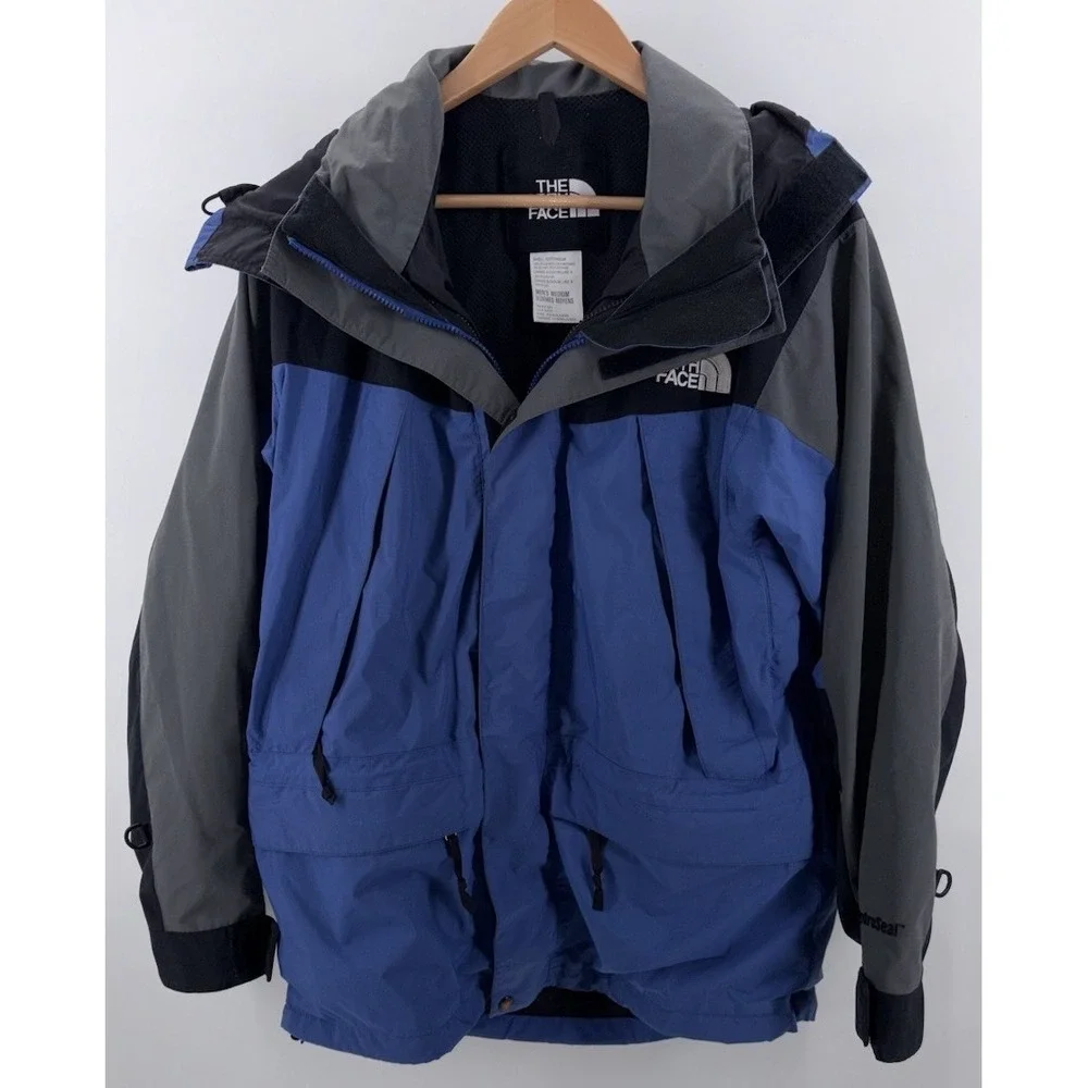 North Face Hydroseal Hooded Jacket Windbreaker Full Zip‎ Waterproof Vintage 90's